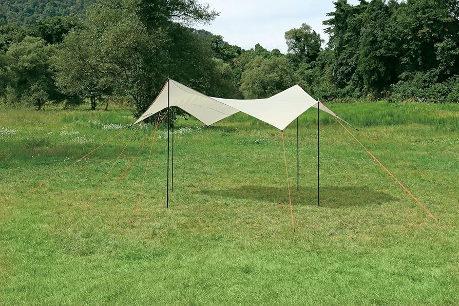 CAPTAIN STAG Hexagon Tarp 400×420×220cm Captain Stag UA-1069 Hexagon Tarp, Size: 15.7 x 16.5 x 86.6 inches